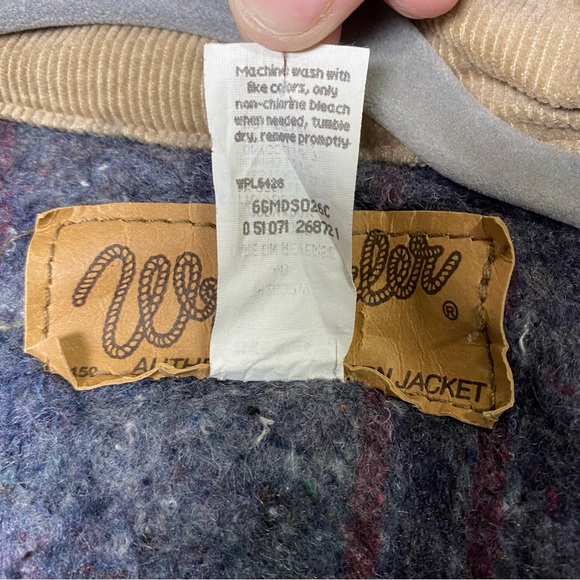 Vintage 1980's Wrangler Blue Denim Blanket Lined Jacket sz 40 - Picture 8 of 9